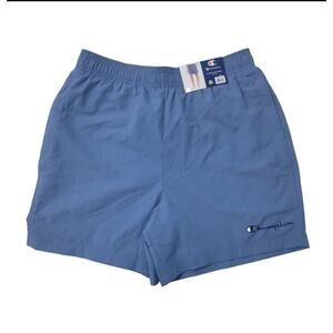 NWT Champion Men's XL Nylon Zip Pockets Shorts in Blue Jazz
